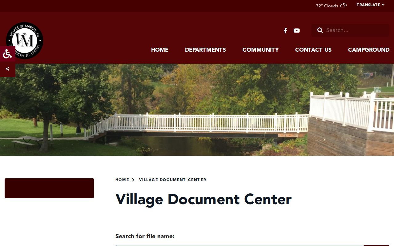 Osceola County Village of Marion document center for administrative records research